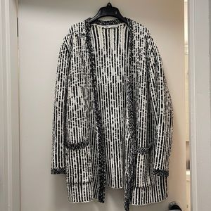 Black and white Zara cardigan